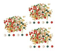 SHINEOFI 3 Set Bottoni con Rivetti di Perle Semicircolari Accessori Decorativi per Rivetti per Borse Bottoni di Perle Borchie di Perle per Artigianato Decorazioni di Perle 60 Pezzi * 3