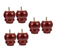 SHINEOFI 3 Set Gambe Dei Mobili Gamba Laterale Sotto Alzate Gamba Del Tavolo Per Piedi Del Mobile Legno Duro Piccolo Livellatori Gambe Del Divano Alto Legno Massiccio Marrone 2 Pezzi*3