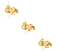 SHINEOFI 3 Set Mini Portacandele Candelieri Da Casa Delle Bambole Titolare Mini Candelabro Candelabri in Miniatura Per Casa Delle Bambole Arredamento Bambola Lega 2 Pezzi*3