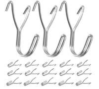 SHINEOFI 30 Pezzi Ganci per Pannello in Acciaio Inox per Cucina Camera da Letto Studio, Ganci per Accessori da Parete per Stoccaggio Organizzato, Compatibili 2,5 Cm Distanza Fori