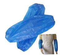 SHINEOFI 300 pezzi Manicotti Usa e Getta in Plastica Trasparente Blu Maniche Impermeabili Protettive Antischizzo con Elastico Coprisleeves Monouso per Pulizia Pittura e Riparazioni
