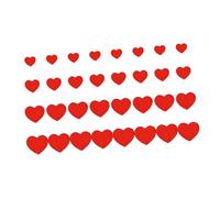 SHINEOFI 32 Pezzi Toppe Termoadesive Ricamate Forma di Cuore Rosse per Giacche Jeans Zaini Cappelli Patch Cucire Fai da Te Decorazione