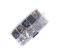 SHINEOFI 370pezzi Chiusure Per Gioielli Clip Per Fettuccia Bronzo Antico e Bianco k Schiaccini Per Collane e Bracciali Accessori Fai Da Te Per Creazioni Raso