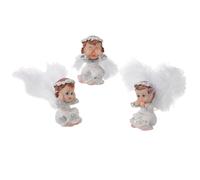 SHINEOFI 3pezzi Statuetta di Figura Angelica in Miniatura in Resina Decorazione da Giardino Scultura in Preghiera Ornamento per Micro Paesaggi