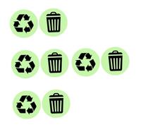 SHINEOFI 4 Fogli Adesivi Fosforescenti Per Bidoni Della Spazzatura Adesivi Per Bidoni Del Compost Adesivi Per Bidoni Della Spazzatura Adesivi Per Il Riciclaggio Adesivi Per Contenitori
