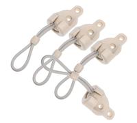 SHINEOFI 4 Impostati Corde Elastiche con Sfere per Tende Avvolgibili Esterni Kit Resistente al Vento con Base per Installazione Rapida Parti Ricambio per Tende da Sole Patio
