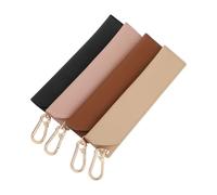SHINEOFI 4 Pezzi Astuccio Portapenne in Pelle Pu con Motivo a Litchi, Porta 2 Penne, Design Sottile e Portatile con Gancio, per Studenti e Uso in Ufficio, Colore Assortito