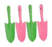 SHINEOFI 4 pezzi Badili da Giardino in Ferro con Manico Ergonomico Strumento Multiuso per Piantare Diserbo Scavo e Trapianto Strumenti Resistenti per Orto e Balcone Verde Rosa