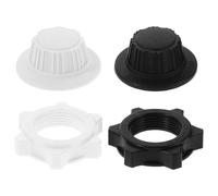 SHINEOFI 4 Pezzi Copridado Ventola in ABS Vite, Fissaggio Sicuro per Rete | Ricambio per Pale e Griglia, Installazione Semplice, Resistenza All'usura, Colore Bianco