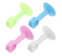 SHINEOFI 4 Pezzi Fermaporta in Silicone Ventosa, Cuscinetti Antiurto Silenziosi per Maniglie Porte, Protezione Senza Foratura per Casa, Ufficio e Camere