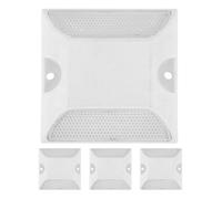 SHINEOFI 4 Pezzi Indicatori Riflettenti Autostradali in Plastica Resistente, Segnaletica Stradale Riflettente per Vialetti e Marciapiedi, Segnale di Sicurezza Visibile Notte e Giorno,