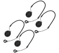 SHINEOFI 4 Pezzi Laccetto Antifurto per Penna Touch, Supporto Elastico Nero | Base in Silicone e Abs, Spirale Stretta, Fissaggio Sicuro su Tavoli e Tavolette