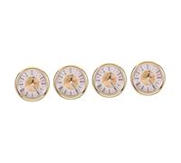 SHINEOFI 4 Pezzi Orologio in Quarzo Silenzioso Orologio da Parete Inserto Orologio d'Epoca Numeri Romani Inserto per La Testa Dell'orologio Rotondo Romano Scrivania Plastica