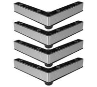 SHINEOFI 4 Pezzi Piedini per Divano a Forma in Plastica, Supporto Rialzato | Struttura a Sette, Montaggio a Vite, Texture Antiscivolo, per Divani e Cassettiere, Piccoli Spazi