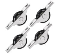 SHINEOFI 4 Pezzi Ruote per Porte Scorrevoli in Nylon Cuscinetti, Puleggia per Ante Armadio 30mm, Kit Sostituzione Rulli per Mobili e Porte a Scomparsa, per Uso Domestico e Ufficio