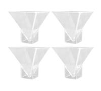 SHINEOFI 4 Pezzi Stampo in Silicone per Resina Epossidica a Piramide, 3 | Trasparente e Liscio, Sformatura Facile, per Progetti Creativi e Bouquet Floreali, Lavorazioni in Serie