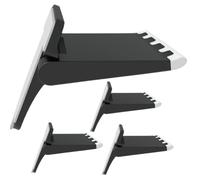 SHINEOFI 4 Pezzi Supporto per Laptop Pieghevole Antiscivolo in Abs, Nero, Rialzo da Scrivania per Notebook, Dissipazione del Calore, per Professionisti, Desktop e On-the-go