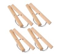 SHINEOFI 4 Pezzi Taglierina Filo per Ceramica e Argilla con in Legno Strumento Multifunzione per Modellare Pasta Formaggi e Plasticina Leggera e Portatile per Scultura e Intaglio
