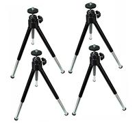 SHINEOFI 4 Pezzi Treppiede Mini per Smartphone per Fotografia e Trasmissioni per Tavolo e Scrivania per Uso Personale e Professionale Nero