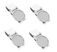 SHINEOFI 4 Pz Fermasoldi in Acciaio Inossidabile Pratica Clip Di Controllo Carta Piccola Fermagli Dorati Morsetto Appunti Di Grandi Dimensioni Graffette Borsa Fermasoldi Puntina Foto Silver