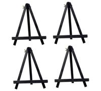 SHINEOFI 4 Pz Mini cavalletto Montante cavalletto da Tavolo Mini Display cavalletti da Tavolo per Esposizione Ragazzo Mini Palette Supporto Porta Tela Cornice per treppiede di Legno Black