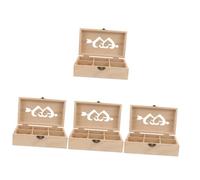 SHINEOFI 4 Pz Scatola da Cucito in Legno Custodia Mano Mini Cestini Attrezzo Scatole di Immagazzinaggio Utensili Titolare Chiaro Cassetti Impilabili per Vestiti Cestino di Corda di Legno