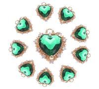SHINEOFI 4 Set Accessori Fatti A Mano Pendenti Per Collane Accessori Per Bigiotteria Decorazioni Per Abbigliamento Decorazioni Adorabili Ornamenti Per Orecchini Rame Green 10 Pezzi*4