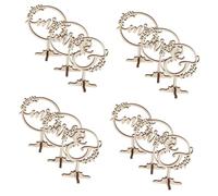 SHINEOFI 4 Set Decorazione di Nozze d'Epoca segni Arredamento Sposato Regali Matrimonio Decorazione Matrimonio Statuetta del Signor e della Signora Matrimonio Mr e Mrs Craft di Legno Beige