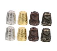 SHINEOFI 4 Set Ditale da Cucito Handmade Accessori Oro Silver Accessori Dorati Puntine Polso Protezione da Cucito Professionale Protezione per Cucire Rame 8 Pezzi * 4