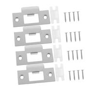 SHINEOFI 4 set Piastre per Serratura in Acciaio Inossidabile Kit Riparazione per Porte Copertura Deadbolt Resistente Porte Interne