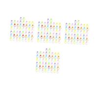 SHINEOFI 4 Set Pulsante Contrassegnare Il Pulsante Gancio per Ghirlanda della Porta D'ingresso Segnapunti Adesivi Staccabili Adesivi Pieghevoli Tavolozza Poster ABS Colorful 50 Pezzi * 4