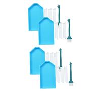SHINEOFI 4 Set Set Vassoio Sub-Trapano Cacciatori Vassoio di ninnolo piolo Vassoio per Nail Art contenitori Accessori Fai da Te con Foto di Diamanti vassoi per Pittura con Strass plastica