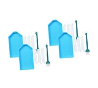 SHINEOFI 4 Set Set Vassoio Sub-Trapano Vassoio per Nail Art Griglie Vassoio di ninnolo Perlina Cacciatori Adesivi contenitori Porta Strass Vassoio per Pittura con Diamanti plastica Sky-Blue