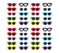 SHINEOFI 40 mini occhiali da sole in resina fai da te accessori per la custodia del telefono pulsanti colorati con retro piatto carino abbellimento per estate spiaggia clip per capelli fai da te