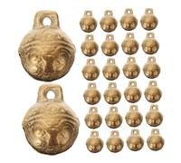 SHINEOFI 40 Pezzi Jingle Bell Pendants in Antique with Tiger Head Design Vintage Rustic Bells for DIY Jewelry Pet Collars Christmas Tree And Home Decor
