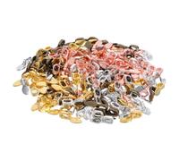 SHINEOFI 400 Pezzi Ganci per Ciondoli Adesivi Ovali e Rotondi in Lega, Piatti, per Creazione Gioielli Fai da Te e Cabochon in Vetro