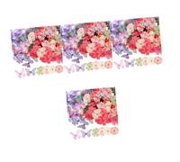 SHINEOFI 400 Pz Farfalle Doppio Colori Misti + Fiori Colori Misti 50 Pezzi Petali Finti Decori Decorazioni Feste addobbi Feste Vestito Decorazione Farfalla Fiori Artigianali Garza