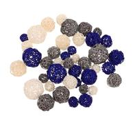 SHINEOFI 42 Pezzi Palline Decorative in Rattan per Vasi e Centrotavola, Sfere di Vimini Assortite 3-6 Cm, Riempitivi Decorativi per Casa, Scuole, Centri Commerciali e Artigianato Creativo