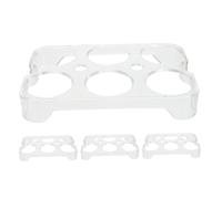 SHINEOFI 4pezzi Portauova Per Frigorifero in Plastica Contenitore Per Uova Ripiano Vassoio Portauova Impilabile Distributore Di Uova Scatola Di Conservazione