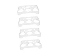 SHINEOFI 4pezzi Portauova Per Frigorifero in Plastica Organizer Uova Impilabile Vassoio Per Conservazione Uova Distributore Cucina Scaffale Frigo