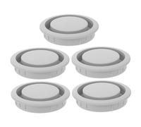 SHINEOFI 5 Pezzi Copertura Del Foro Di Ventilazione Armadio Copertine Di Sfiato Dell'essiccatore Marrone Bloccante Tappi Per Fori Armadi Copertina Presa Buco Plastica Grigio