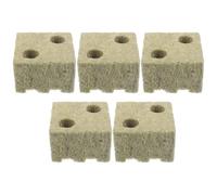 SHINEOFI 5 Pezzi Cubi di Lana di Roccia per Avviamento Piantine, Blocchi per Vivaio, Verde, Leggeri e Traspiranti, per Coltivazione Domestica e Vivai