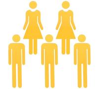 SHINEOFI 5 Pezzi Indicazioni Per Il Bagno Dei Servizi Igienici Segnaletica Del Bagno in Acrilico Golden