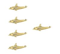 SHINEOFI 5 Pezzi ornamenti di delfini portachiavi simpatici portachiavi cute passamanerie incantesimi arredamento corallo ciondoli per orecchini fascino d'epoca Pendente portachiavi rame