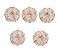 SHINEOFI 5 Pezzi Orologio in Quarzo Silenzioso Inserto Orologio d'Epoca retrò Orologio da Parete Inserto per la Testa dell'orologio Vintage Inserto Orologio Rotondo plastica