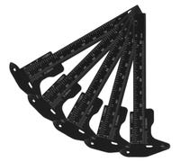 SHINEOFI 5 Pezzi Righello Misuratore Sopracciglia 80mm in Plastica Nero | Calibro Facciale Scorrevole, Lettura Chiara e Intuitiva, Leggero e Facile da Leggere