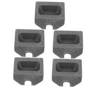 SHINEOFI 5 Pezzi Stampo di Grafite Argilla Argentata Stuoie di Trama per Argilla Asta Barra d'Argento Strumento per Attorcigliare Il Filo Crogiolo Kit di Fusione Dell'oro Combo Muffa Black