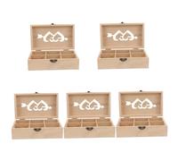 SHINEOFI 5 Pz Scatola da Cucito in Legno scatole portaoggetti Storage Box Astuccio Stitch scatolina portagioie Cestino cestini organizzatore di Spille Supporto per lavori di Cucito di Legno