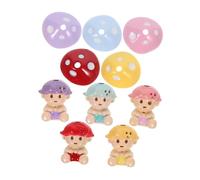 SHINEOFI 5 Set Charms Fungo in Smaltata per Creazioni Gioielli DIY Piccoli Accessori Adorabili per Bracciali Collane Orecchini Portachiavi Regalo Creativo per
