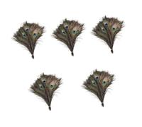 SHINEOFI 5 Set di Pavone Artigianali Fai da Te Addobbi Matrimonio The Masquerade Nozze Arredamento Pom Pennacchi di Pavone per L'artigianato Decoro Pennacchi per Vaso Piuma 10 Pezzi*5